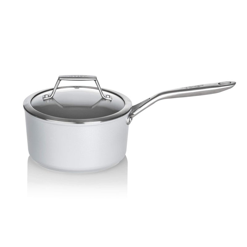 TECHEF - CeraTerra Collection, 2-quart Ceramic Nonstick Saucepan with Glass Lid (PTFE, PFAS, and PFOA Free), Made in Korea (2-quart) - Image 1